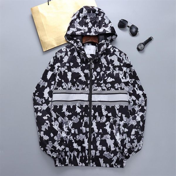 

fashion designer men's jacket coat plus size winter autumn slim outerwear stylist men women windbreaker zipper hoodies jacket284o, Black;brown