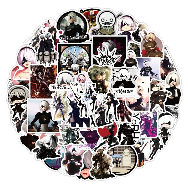 

outdoor games waterproof 10/30/50pcs nier automata anime game stickers decals luggage lapphone helmet guitar car graffiti sticker diy toys f