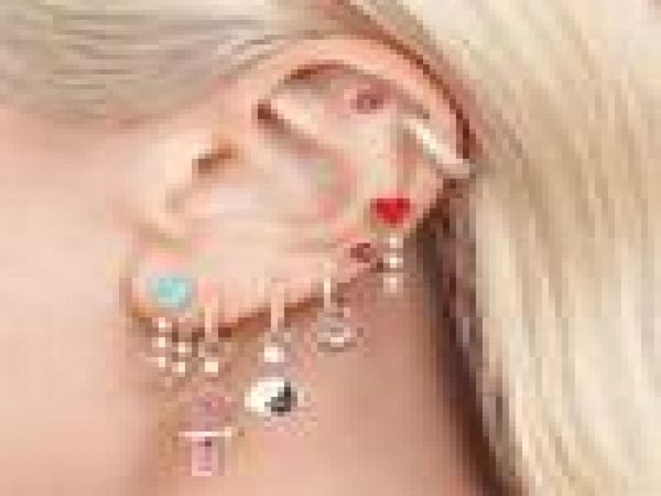 

lover girlfriend gift romantic cz link chain red enamel heart long chain earring luxury gorgeous women jewelry5358016, Golden;silver