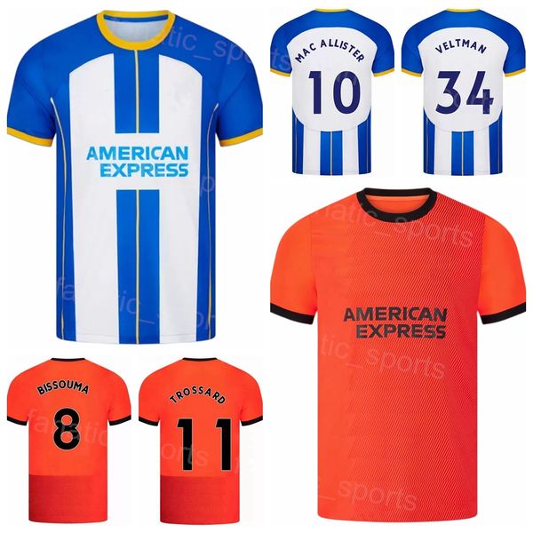 

22-23 club march soccer jersey sport trossard lallana mwepu lamptey maupay march gross mac allister veltman caicedo sanchez webster football, Black;yellow