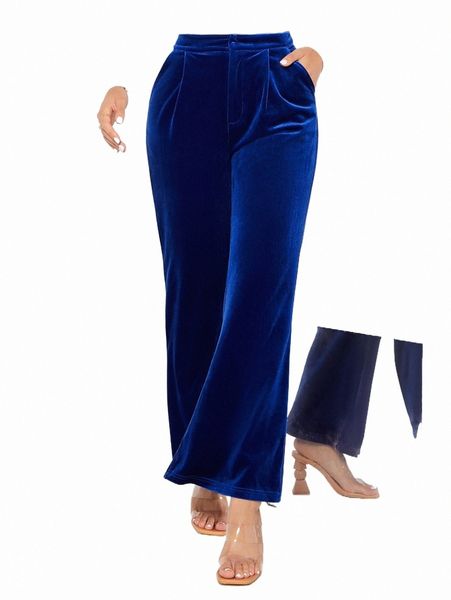 

women's pants & capris solid velvet flare leg pants l38h#, Black;white
