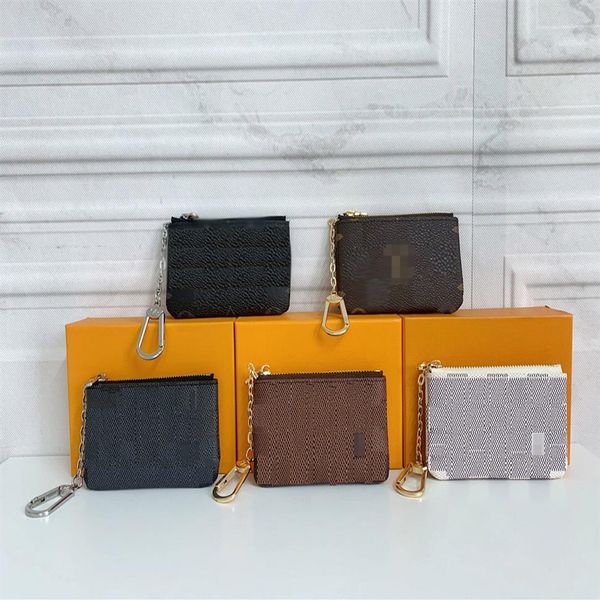 

luxury brand credit card holder wallet coin purse printed classic brown flower letter print 3d embossed ladies women mens mini wallets 224u, Red;black