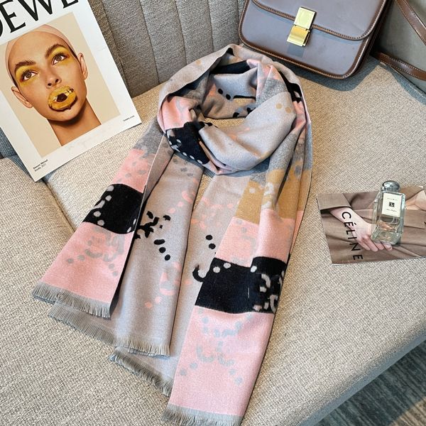 

wool scarfs winter spring 100% cashmere scarf fashion men women designer classic letter pattern pashmina shawl scarves new, Blue;gray