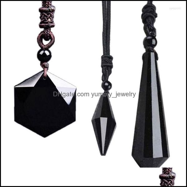 

pendant necklaces pendant necklaces black obsidian necklace star lucky crystal jewelry y1ac drop delivery 2021 pendants yummyjewelry dhgoj, Silver
