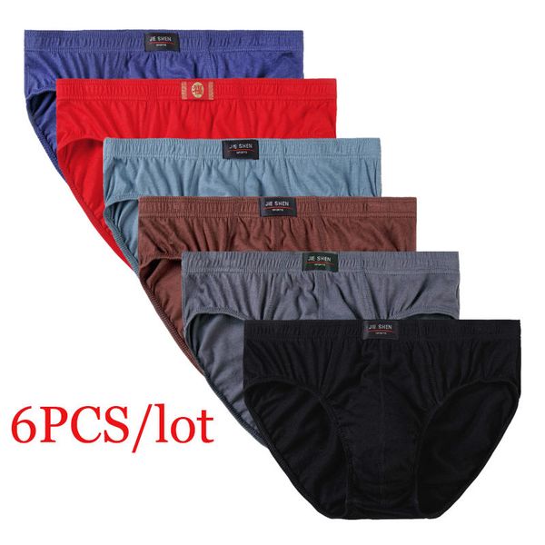 

women's panties 6pcs lot 7xl 100 cotton men briefs 's underwear male underpants for s pant shorts comfortable 220830, Black;pink
