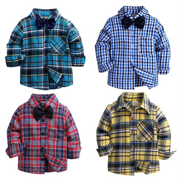 

toddler kid baby boy clothes t-shirts long sleeve plaid cotton shirt blouse streetwear outfits 2-7t blouse casual2377, Blue