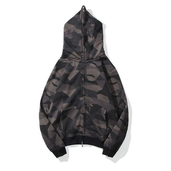 

cardigan men camouflage sweater hooded hoodies camo hip hop sweatshirt streetwear jackets s-3xl azct, Black