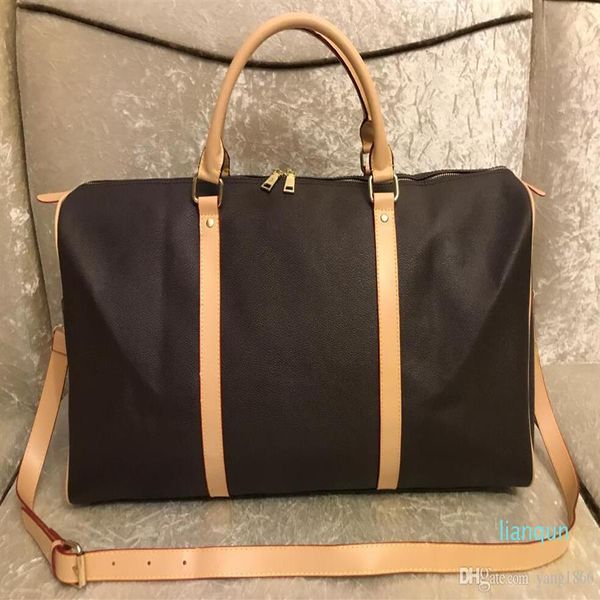 

men luxury designer duffle bag women travel bags hand luggage men pu leather handbags large cross body bag totes 55cm333z