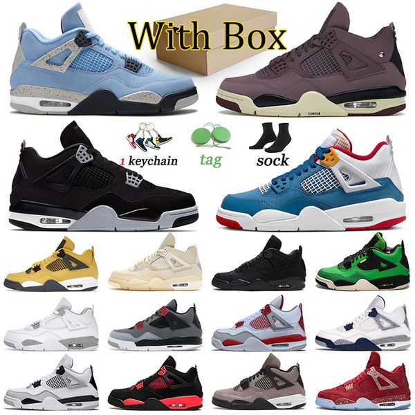 

jumpman 4s violet ore mens basketball shoes 4 designer sneakers military black cat royal messy room fire red thunder pure money oreo sail un