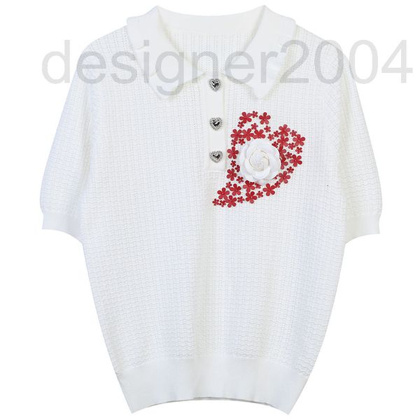 

women's sweaters designer high end women's wear new color contrast flowers in summer three-dimensional decorative temperament cele, White;black