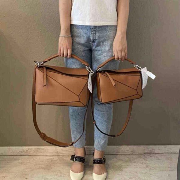 

designer handbag women loewss's bags 2022 leather mini geometric portable spli