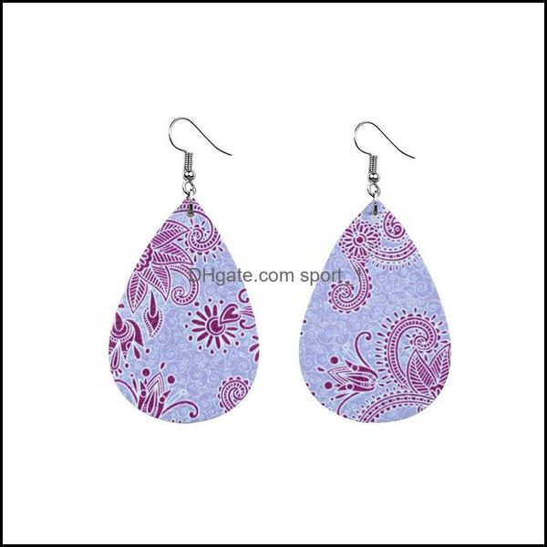 

dangle chandelier teardrop leather earrings leaf drop lightweight bohemian for women girls delivery 2021 jewelry dhseller2010 dhjyj, Silver