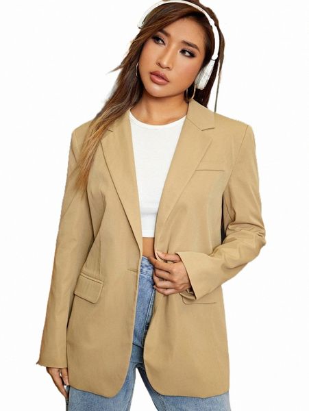 

women's two piece pants solid button through blazer v7v8#, White