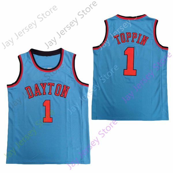 

jersey 2020 new ncaa dayton flyers jerseys 1 in basketball jersey college white red blue size men youth all stitched, Black