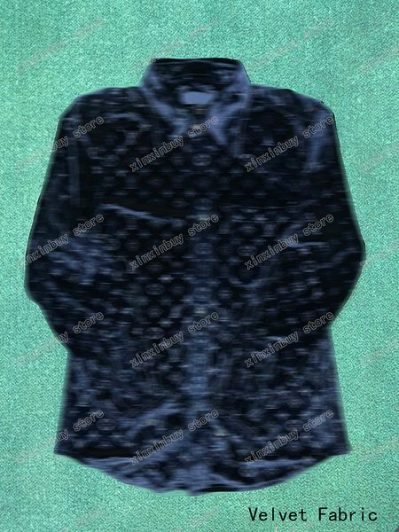 

xinxinbuy men women designers tee shirts velvet fabric long sleeve streetwear green black blue s-2xl, Black;brown