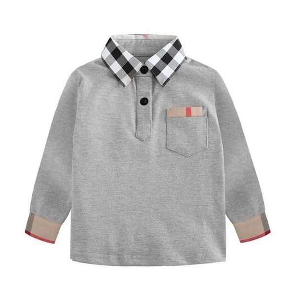 

2021 new arrivals gentleman style boys shirts spring autumn children long sleeve sweatshirts turn-down collar kids casual t-shirts267g, White;black