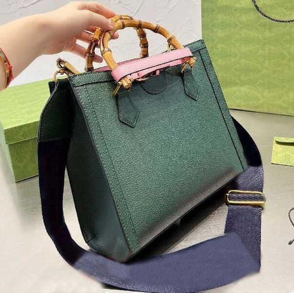 

designer bamboo tote bag women handbags flap crossbody shop bag shoulder messenger bags purse classic letter hardware detachable stripe wide