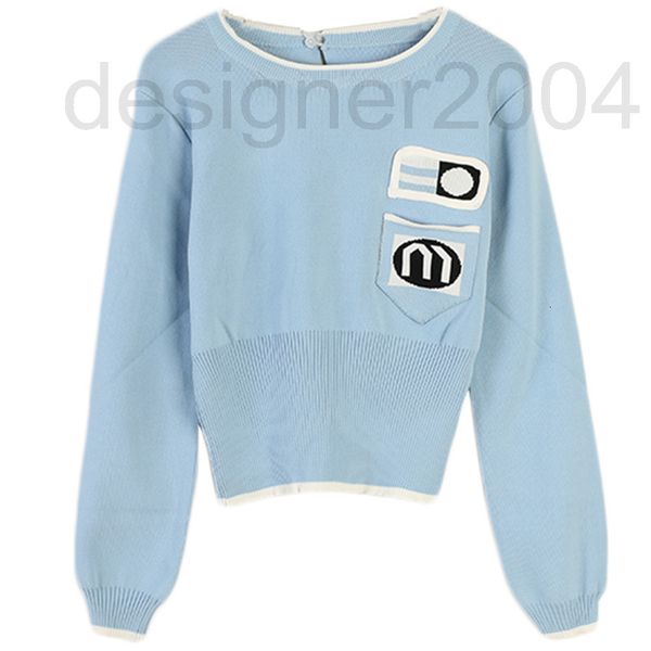 

women's sweaters designer korean autumn and winter new women's wear pullover long sleeve letter embroidery round neck slim knit 9l, White;black