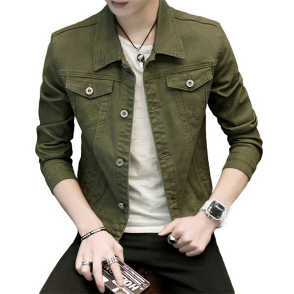 

men's jackets nowa mska kurtka dinsowa slim fit modne dinsy kurtki z kieszeniami paszcz mczyni mczyzna wiosna jesie klasyczny czarny 22, Black;brown