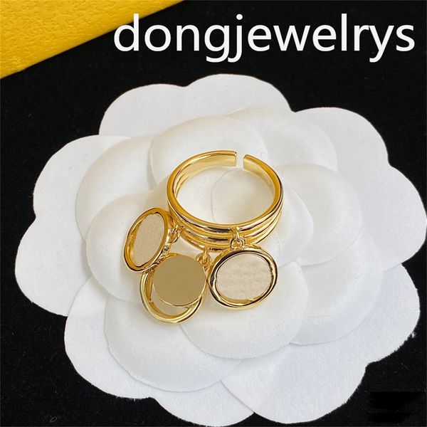 

retro classic adjustable gold rings designer vintage ring women band rings titanium steel engraved letter pattern lovers jewelry dongjewelry, Silver