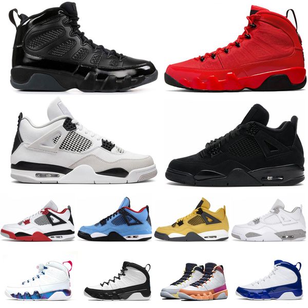 

4 4s chile red thunder basketball shoes 9 9s university blue white oreo black cat pure money trainers tour yellow thunder change the world m
