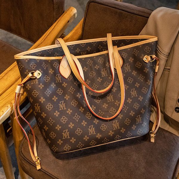 

6 colors lattice 2pcs set shopping bags women pu leather handbag ladies designer handbags lady clutch purse retro shoulder