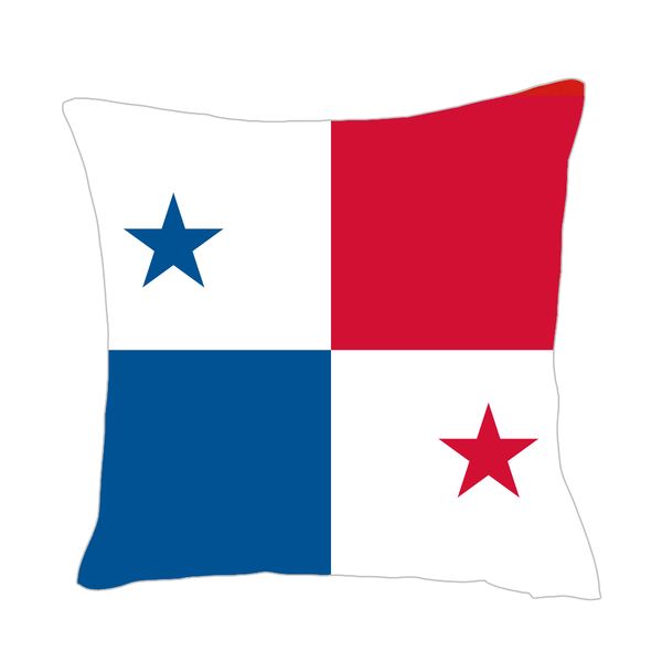 

panama flag throwpillow cover factory supply good price polyester satin pillow cover