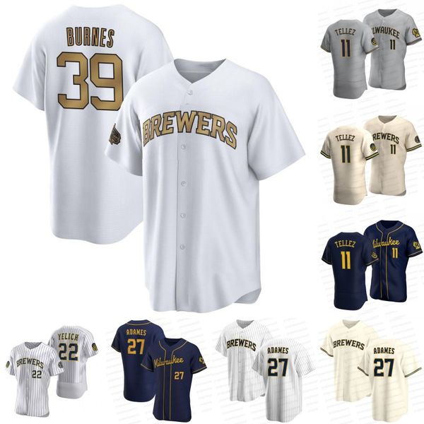 

milwaukee 2022 all-star 39 corbin burnes brewers jersey christian yelich mccutchen tyrone taylor lorenzo cain rowdy tellez keston hiura wood, Blue;black