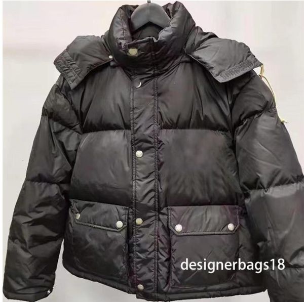 

22 winter outdoor leisure sports designer down jacket drawstring windbreak ysls mens parkas jackets collar hat keep warm fashion adventure w, Black