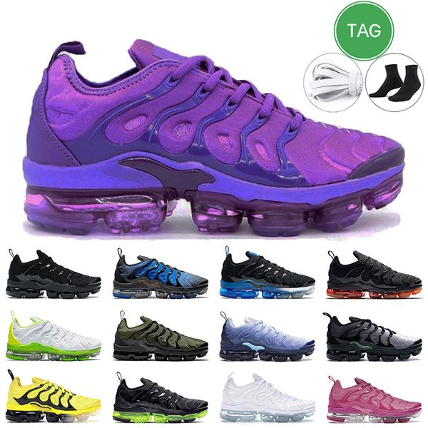 

tn plus outdoor running shoes triple black cool grey men women white university blue red creamsicle rough purple green lemon lime be true sp, White;red