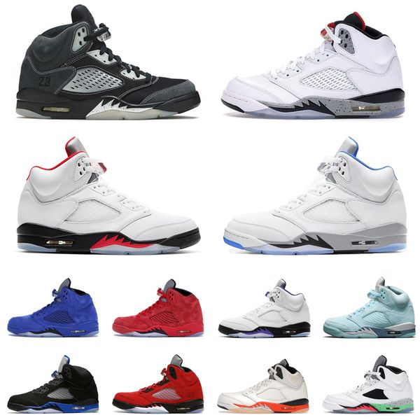 

jumpman 5s basketball shoes for men women racer blue sneakers mens 5 retro oreo bluebird og black metallic sports trainers eur 40-47
