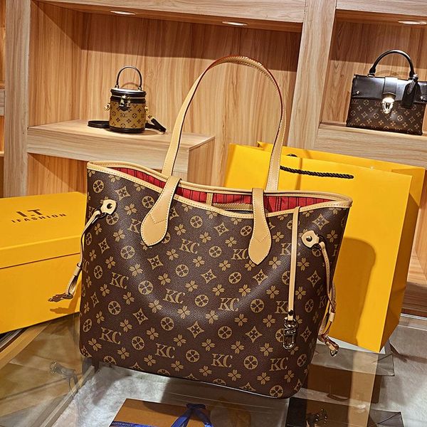 

6 colors lattice 2pcs set shopping bags women pu leather handbag ladies designer lady clutch purse retro shoulder toy bag pattern