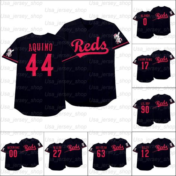 

baseball jersey2021 players' weekend cincinnati johnny bench jersey joey votto matt kemp michael lorenzen jackie robinson, Black