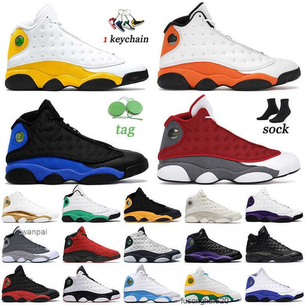 

shoes jorden 13 mens basketball shoes retro high og university gold hyper royal jumpman 13s starfish red flint dmp court purple playground m, Black