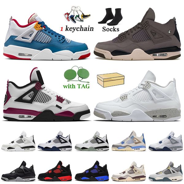 

with box 2022 jumpman 4 mens basketball shoes a ma maniere 4s messy room women men athletic sneakers midnight navy psgs sail white oreo outd