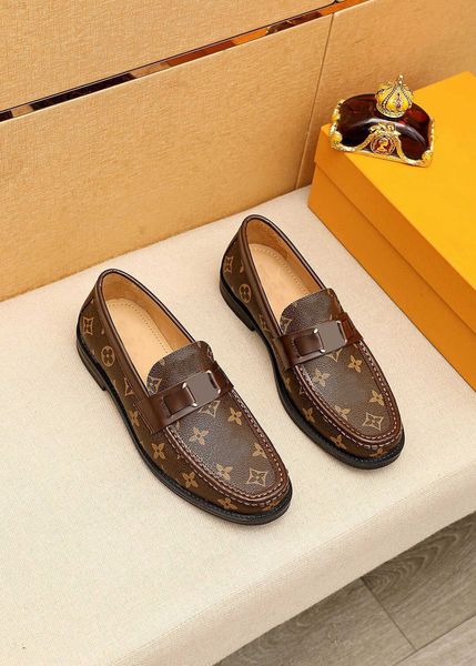 

men fashion genuine leather formal dress shoes mens business classic style, Black