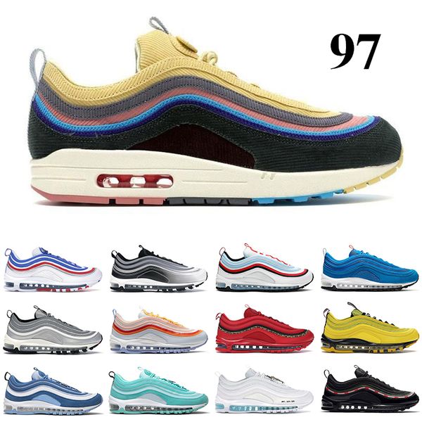 

97 97s men women running shoes mschf lil nas satan triple white triple black sean wotherspoon gradient fade mens trainers outdoor sports sne