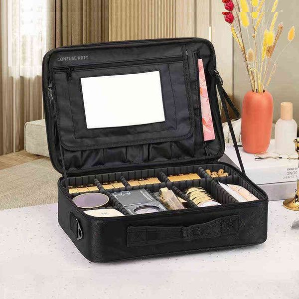 

new makeup bag large capacity professional cosmetic bag women travel manicure hairdressing toiletry bags 220820