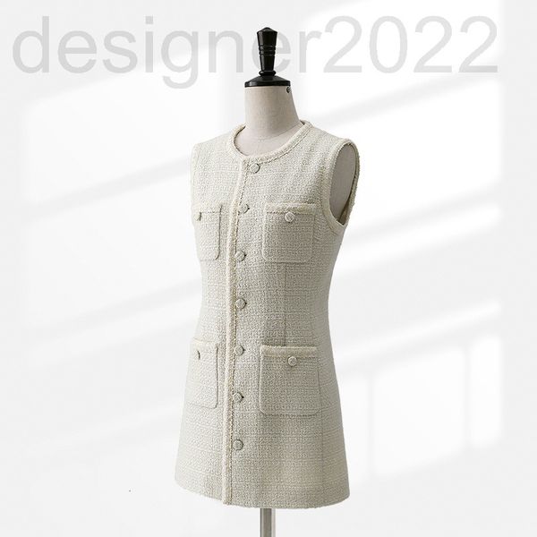

casual dresses designer fan yi precision workshop small fragrance vest women's tweed western style net red short thin l6os, Black;gray