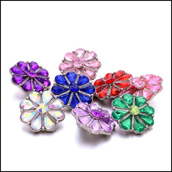 

clasps hooks colorf rhinestone chunk clasp 18mm snap button teardrop zircon flower charms bk for snaps diy jewelry findin newdhdhkpe