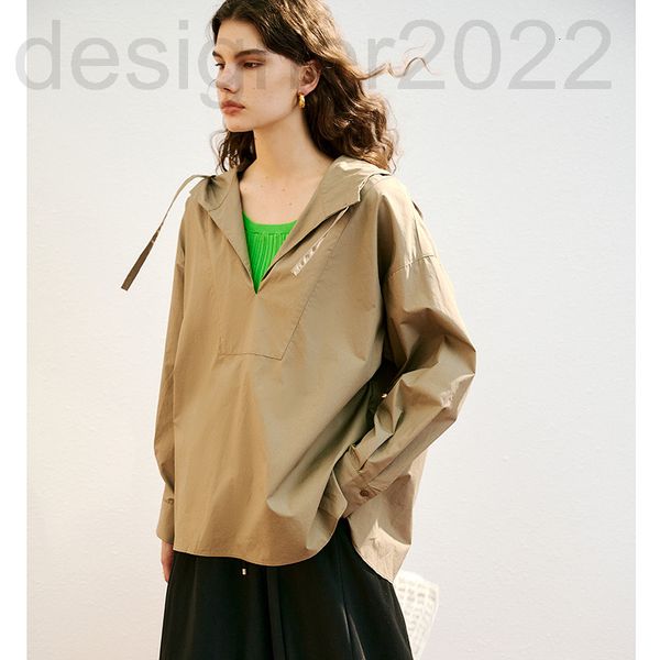 

women's hoodies & sweatshirts designer small multi-functional design loose hooded collar long sleeves short front and back cotton shirt, Black