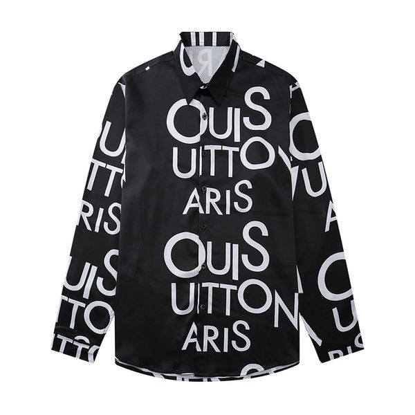 

men casual shirts fashion social formal loose long sleeved shirt, White;black