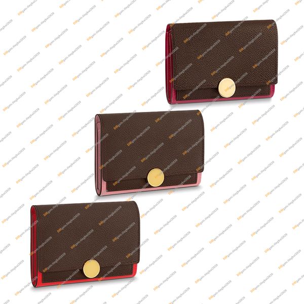 

designer bags luxury flower wallet coin purse key pouch credit card holder 5a m64587 business card holders, Brown;gray