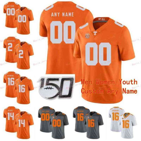 

american college football wear stitched custom 11 joshua dobbs 12 jt shrout 13 deandre johnson 14 eric berry tennessee volunteers college me, Black