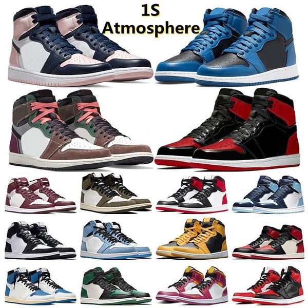 

mens 1 high og 1s basketball shoes university blue heritage brotherhood 85 georgetown dark mocha unc black white shattered backboard men wom
