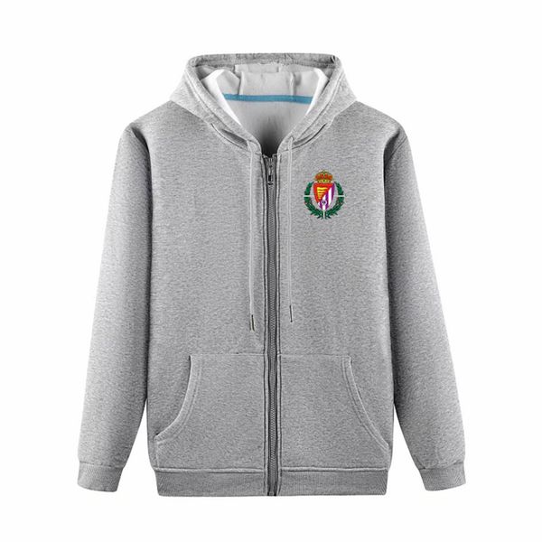 

men's real valladolid 2019 full-zip travel jacket 2019 2020 real valladolid cotton sweater soccer training jacket tracksuit h309c, Black;red
