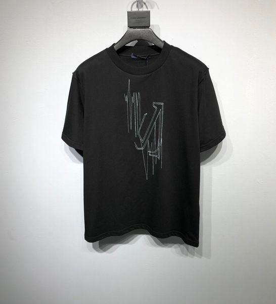 

men's plus tees & polos round neck embroidered and printed polar style summer wear with street pure cotton 2qd24, Black;brown