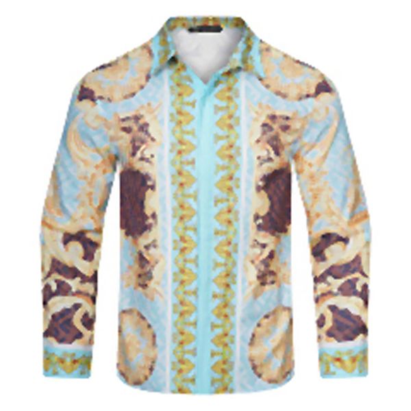 

men's fashion long sleeve dress shirts designer flower letter printed men casual shirts, White;black