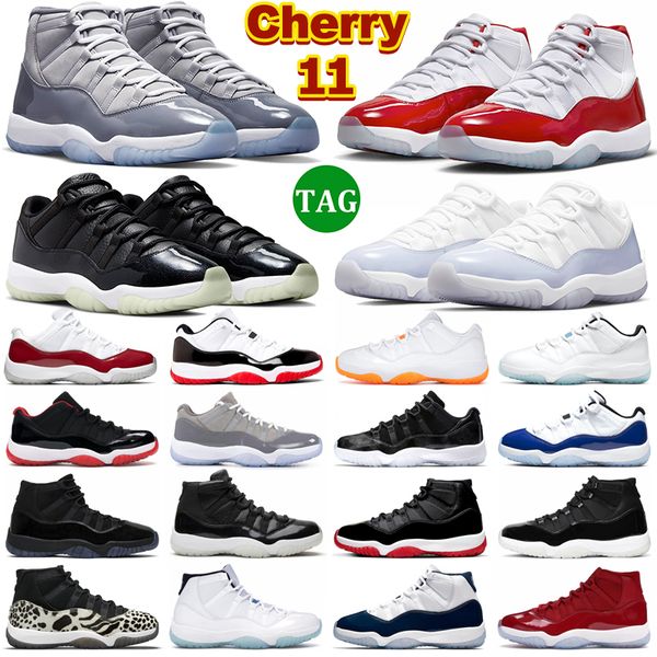 

11 retro basketball shoes men 11s cherry cool grey jubilee 25th anniversary concord bred low 72-10 pure violet legend blue mens women
