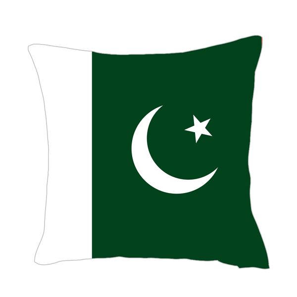 

pakistan flag throwpillow cover factory supply good price polyester satin pillow cover